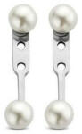 Victoria Ezüst színű fehér gyöngyös fülbevaló - lord
