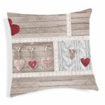MONDO ITALIA Párnahuzat SHABBY love piros 40x40 cm MADE IN ITALY