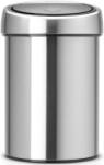 Brabantia Touch Bin fali/álló nyomófedeles hulladékgyűjtő XXS, 3L - A méret, r. m. acél, selyem ujjlenyomatmentes - 378645 (378645)