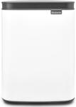 Brabantia Bo Waste Bin hulladékgyűjtő felnyitható, Soft-Close fedéllel, fali/álló, műanyag tartály, 4L - A méret, acél, fehér - 222344 (222344)