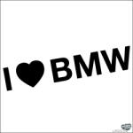 matrica. shop I Love BMW felirat matrica