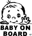 matrica. shop Baby on Board integető kisbaba autómatrica