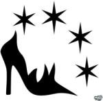 matrica. shop Magassarkú cipő csillagokkal Autómatrica