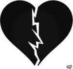 matrica. shop Kettétört szív - Autómatrica