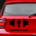 matrica. shop Addicted to bass - Szélvédő matrica