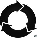 matrica. shop Újrahasznosítás ikon "1" Autómatrica