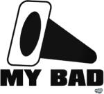 matrica. shop My BAD felirat - Autómatrica