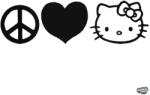 matrica. shop Peace love Hello Kitty matrica