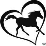 matrica. shop Ló a szívben matrica