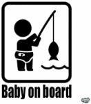 matrica. shop Baby on Board horgász autómatrica