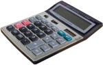 EVOffice Calculator de birou, 16 digiti, 15.5x21 cm, front metalic