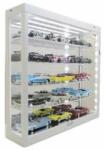 TRIPLE 9 Vitrină de colecție scala 1/43, 1/64, 1/72 cu 5 etaje, alba cu oglindă și iluminare LED1/43 (23472)