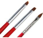 Sunone Set pensule pentru unghii, 3 buc, roșu - Sunone Nail Air Brush 3 buc