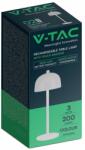 V-TAC 3W fehér, érintéssel vezérelhető akkumulátoros LED ernyő alakú lámpa, CCT - SKU 7986 (7986)