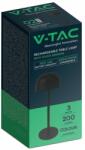V-TAC 3W fekete, érintéssel vezérelhető akkumulátoros LED ernyő alakú lámpa, CCT - SKU 7985 (7985)
