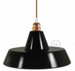 Creative-Cables Ipari kerámia lámpabúra felfüggesztéshez - Olaszországban gyártott fekete-réz (EKPSNERA)