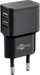 Goobay Dual USB charger 2.4 A (12W) fekete (44951)