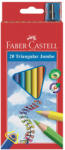 Faber-Castell - ECO zsírkréták Faber-Castell háromszögletű ceruzahegyezővel 12db, színes