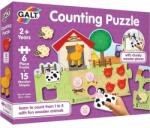 Galt Puzzle - numaram animalele de la ferma ( 6 piese) (1105557) - ookee Puzzle