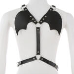 eross top Belts with Bat Wings S/M Black