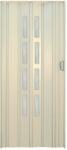 Italbox PVC hajtogatott ajtó, 85x203cm, 8 Niagara 2 soros üveggel, fehér színű (PO8520L-AB8VNA4)