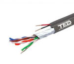 Ted Electric Cablu FTP cat. 5e Cupru + 2 fire x 0, 75 mm cupru multifilare de alimentare rola 305ml TED Wire Expert TED002389 BBB (A0115384) - pcone