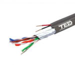 Ted Electric Cablu FTP cat. 5e Cupru + 2 fire x 0, 75 mm cupru multifilare de alimentare rola 305ml TED Wire Expert TED002389 BBB (A0115384)