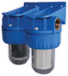 TITAN Filtre de apa TITAN 2 x 5, cu 1 2, in linie pentru filtrare mecanica cu 2 cartuse filtrante - nylon + carbune activ Filtru de apa bucatarie si accesorii