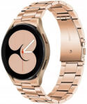 Samsung Galaxy Watch 4 / 5 / 5 Pro / 6 (40 / 44 / 45mm) / Watch 4 Classic / 6 Classic (42 / 43 / 46mm), fém pótszíj, TP Stainless, vörösarany - tok-shop
