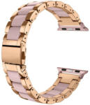 Apple Watch 4-6, SE, SE (2022) (38 / 40 mm) / Watch 7-9 (41 mm), fém pótszíj, TP Modern, vörösarany/lila