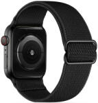 Apple Watch 4-6, SE, SE (2022) (42 / 44 mm) / Watch 7-9 (45 mm) / Watch Ultra 1-2 (49 mm), textíl pótszíj, állítható, TP Mellow, fekete