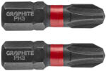 GRAPHITE Set biti de impact PH3X25mm 1/4" 2buc. GRAPHITE 56H502 (56H502) Set capete bit, chei tubulare