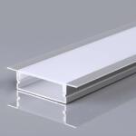 V-TAC 41mm széles, süllyeszthető alumínium LED szalag profil fehér fedlappal 2m - SKU 23177 (23177)