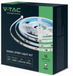 V-TAC okos RGB futófény LED szalag szett IP65 SMD 5050 chip 60 db/m, távirányítóval - SKU 23146 (23146)