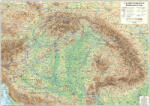 Nyír-Karta Kárpát-medence térkép falra, Kárpát-Medence domborzata és vizei falitérkép polipropilénre nyomtatva, Nyír-Karta 125x90 cm