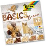 Folia origami papír "basics" 20x20cm barna 50ív (F466-2020)