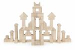 Viga Toys Set cuburi de construit 100 buc natur (3cm), Viga (51623) - dolo