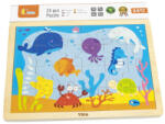Viga Toys Puzzle din lemn cu 24 piese, Animale din ocean, Viga (50200) - dolo Puzzle