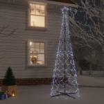 vidaXL Brad de Crăciun conic, 500 LED-uri, alb rece, 100x300 cm (343506)