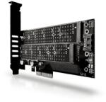 AXAGON PCIE NVME+NGFF M. 2 SSD adapter fekete (PCEM2-D) (PCEM2-D)