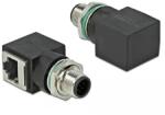 Delock 66315 Hálózati adapter M12 8 tűs A-kódolt adugó - RJ45 anya (66315)