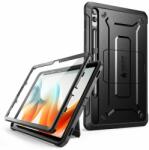 SUPCASE Unicorn Beetle Pro Samsung Galaxy Tab S9+ Plus 12, 4" X810 / X816B szilikon ütésálló tok + állvány + előlap - fekete
