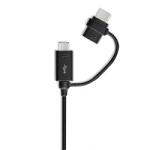 Samsung - Charging Cable (EP-DG950DBEGWW) - USB to Micro-USB, Type-C, 1.5m - Black (Bulk Packing) (KF2315265) - Technodepo