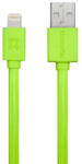 XtremeMac cablu Lightning plat acoperit cu material textil - Verde (XCL-USB-53)
