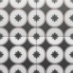 Equipe Cerámicas Rivoli Copenhagen fekete színű cementlap mintás járólap és falburkolat