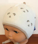  Minimanó kötött sapka pamuttal bélelve (40-42) natúr/bézs