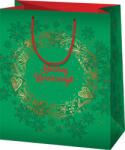Cardex Boldog karácsonyt! zöld közepes méretű ajándéktáska 18x10x23cm (42987C) - jatekshop