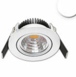LEDIUM AmpSystem süllyeszthető LED spotlámpa, 24V DC, 5W, 550lm, 4000K természetes fehér, 60°, szürke, kör, IP52, fényerőszabályozható (OH9114691)