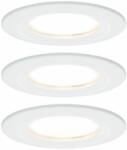 Paulmann 93496 Nova fürdőszobai beépíthető lámpa, kerek, 3db-os szett, fix, 3-step-dimming, fehér, 2700K melegfehér, 3x Coin foglalat, 460 lm, IP44 (93496)