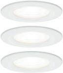 Paulmann 93442 Nova fürdőszobai beépíthető lámpa, kerek, 3db-os szett, fix, fehér, 2700K melegfehér, 3x GU10 foglalat, 460 lm, IP44 (93442)